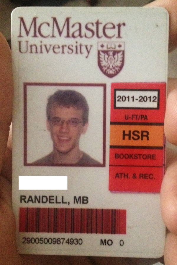 McMaster Student Card